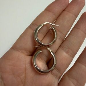Elegant Silver Hoop Earrings